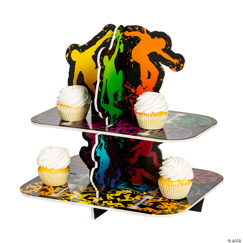 Skateboard Party Cupcake Stand Image