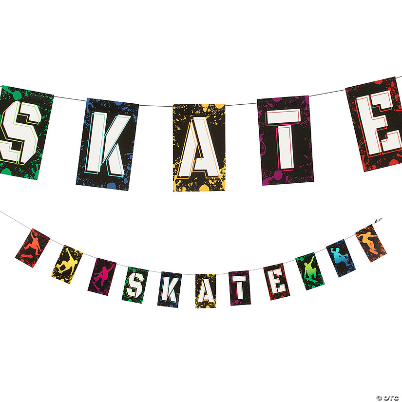 Skateboarder Silhouette Garland Image