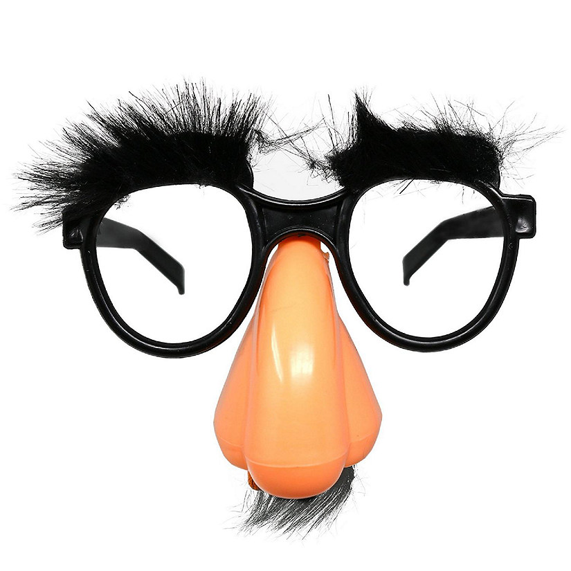 Skeleteen Disguise Glasses with Nose - Funny Old Man Glasses - 1 Piece Image