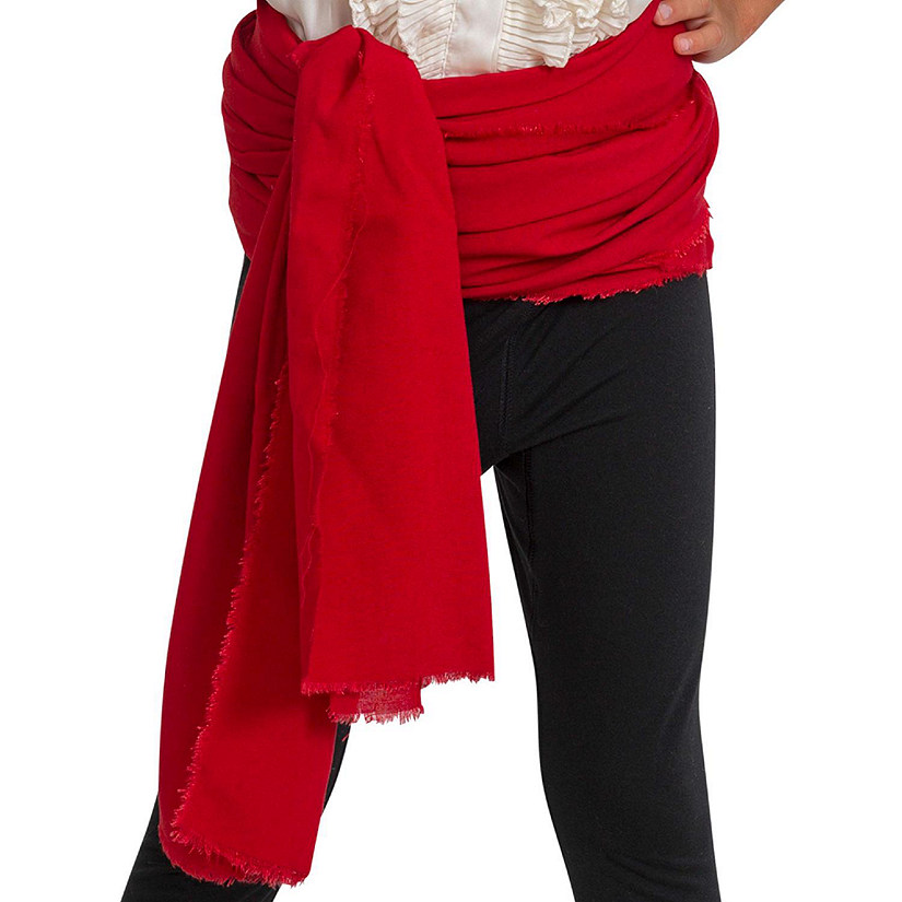 Skeleteen Red Pirate Sash Belt - Red Medieval Renaissance Pirates Tie Bandana Waist Scarf for Men Women and Children Image