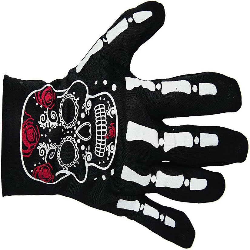 Skeleton Adult Costume Gloves Image