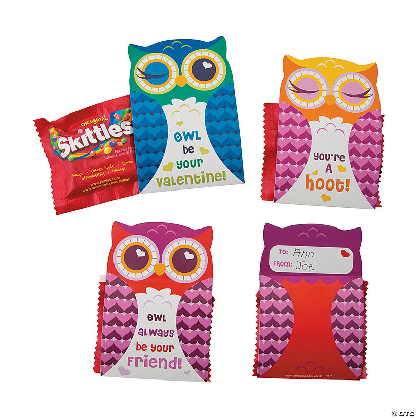 Skittles<sup>&#174;</sup> Valentine Exchanges with Owl Card for 24 Image