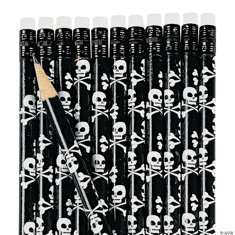Skull & Crossbones Pencils - 24 Pc. Image