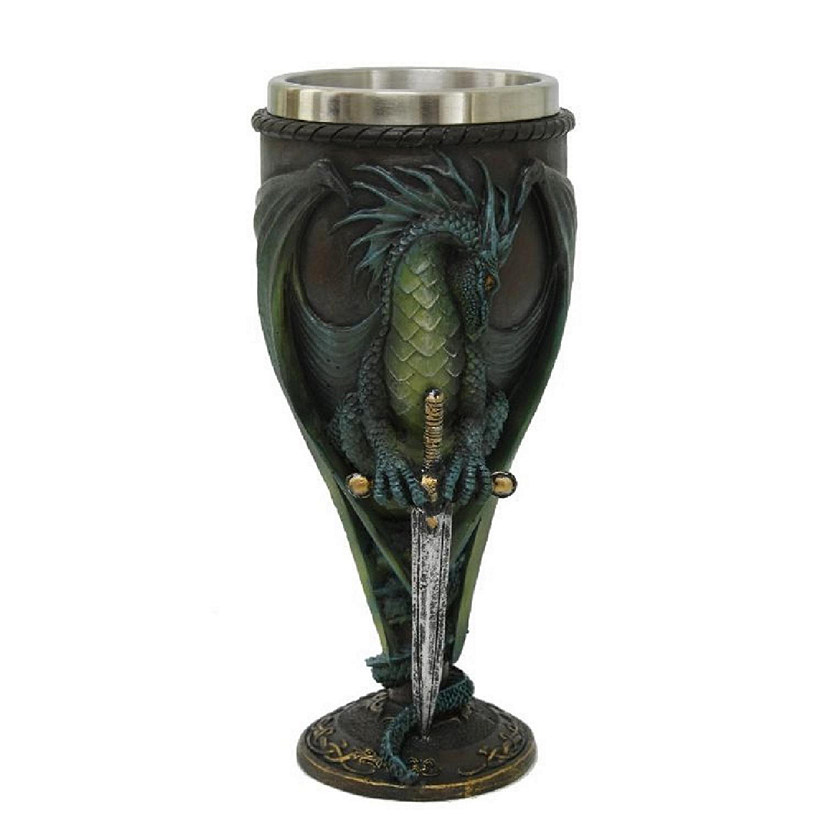 Skull Blade Dragon Goblet Chalice Wine Cup New Image