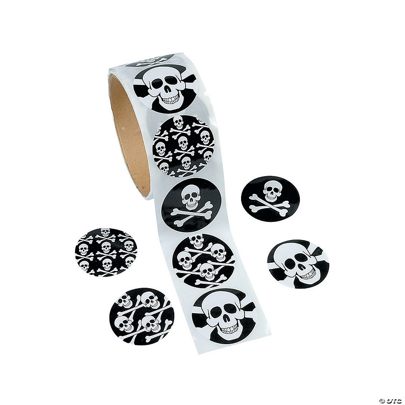 Skull Sticker Roll - 100 Pc. Image
