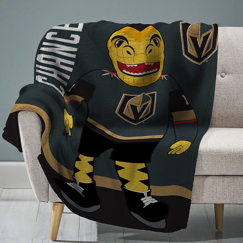 Sleep Squad Vegas Golden Knights Chance 60&#8221; x 80&#8221; Raschel Plush Blanket &#8211;An NHL Mascot Super-Soft Throw Image