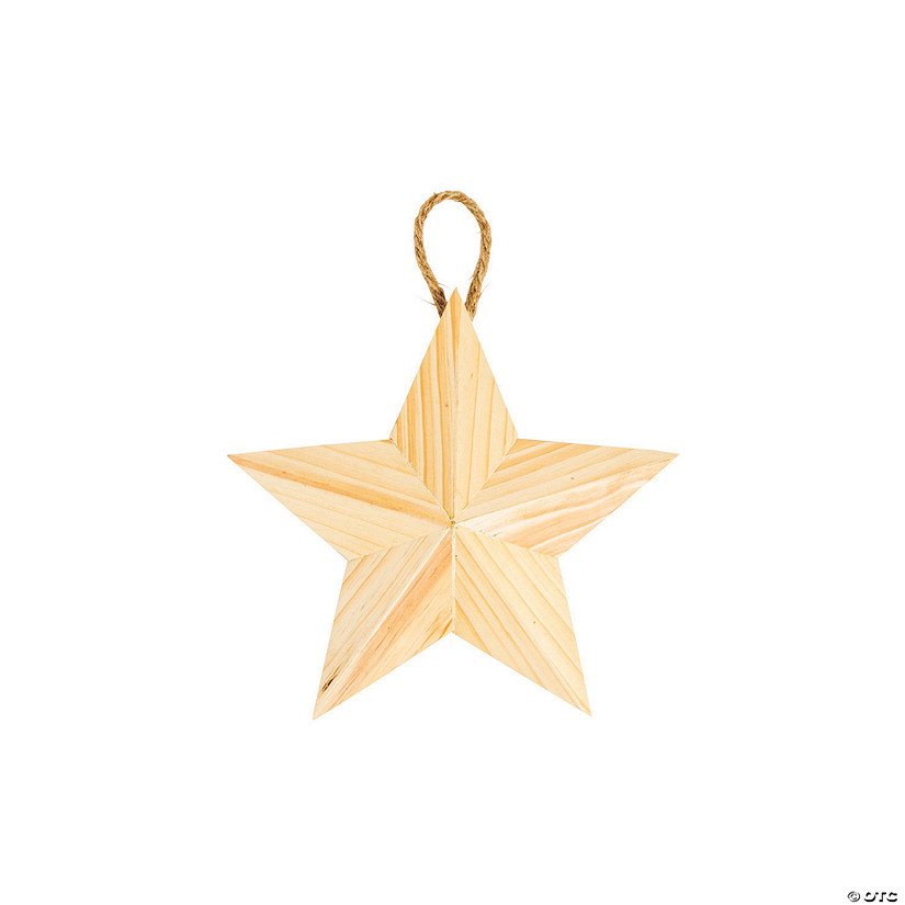 Small DIY Unfinished Wood Star Ornament Image