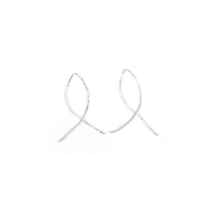 Small Fishtail Hammered Earring Image
