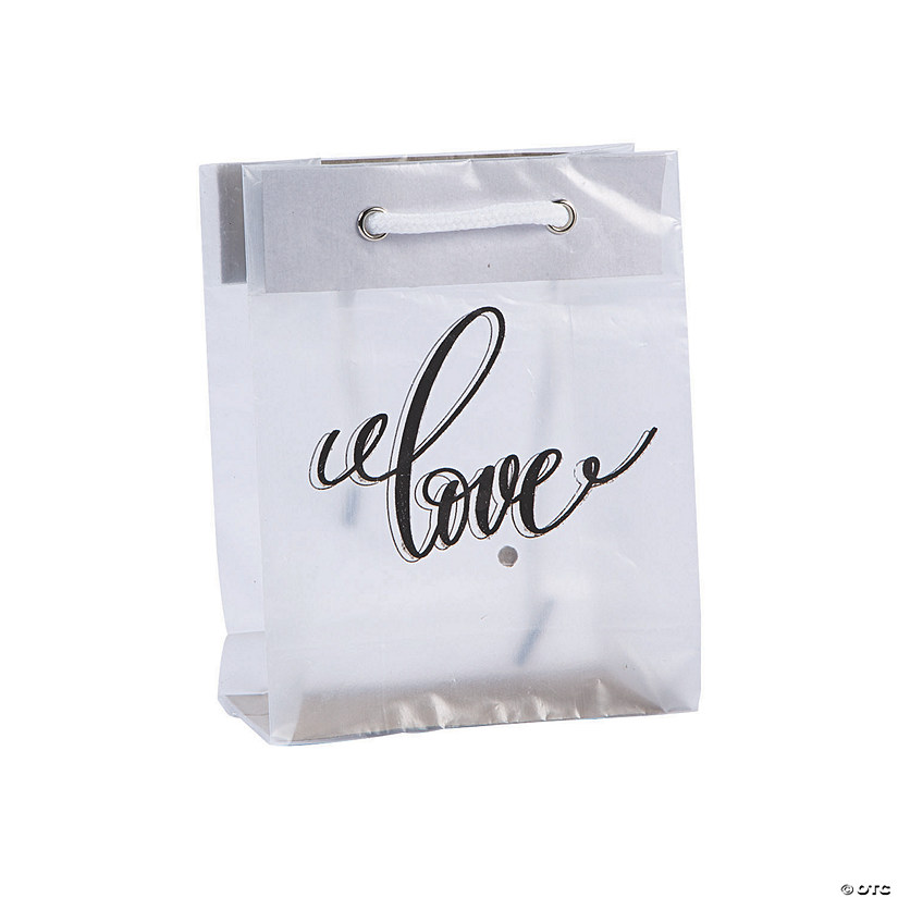 Small Frosted Love Wedding Gift Bags Image