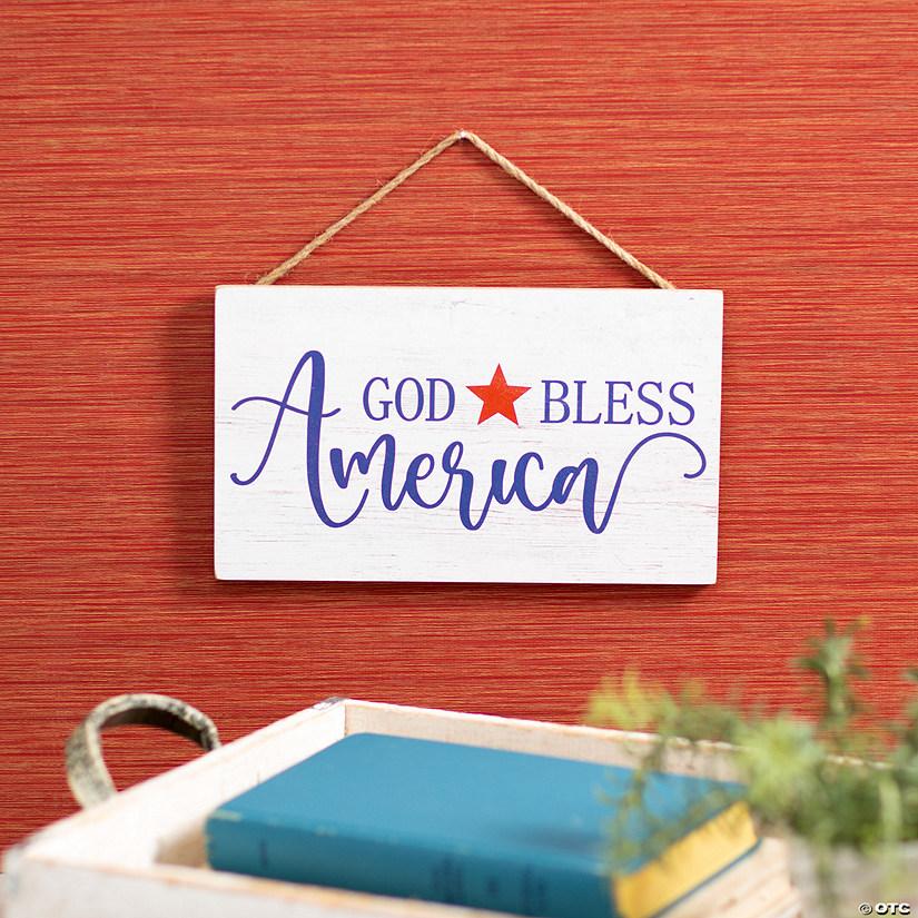 Small God Bless America Sign Image