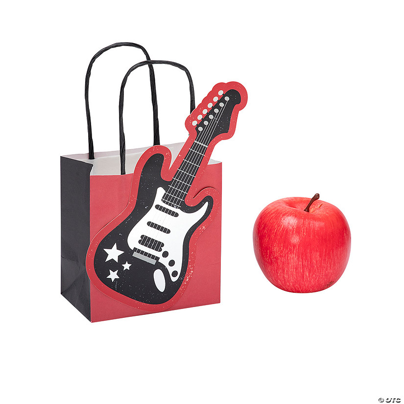 Small Guitar-Shaped Gift Bags - 12 Pc. Image