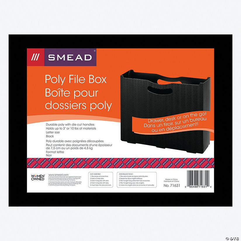 Smead&#174; Poly File Box, Set of 3 Image