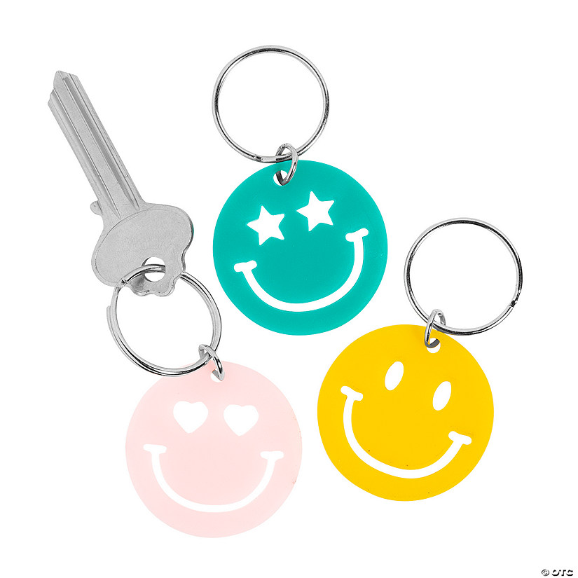 Smile Face Keychains - 12 Pc. Image