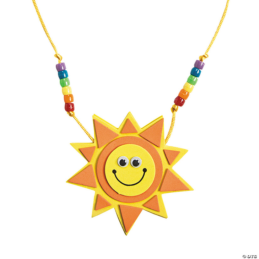 Smile Face Sun Necklace Craft Kit - Makes 12 Image