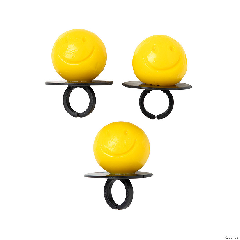 Smiley Face Ring Lollipops - 12 Pc. Image