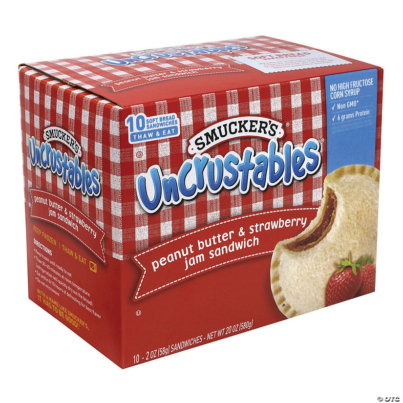 SMUCKER'S UNCRUSTABLES Peanut Butter & Strawberry, 2 oz - 10 Count, 2 Pack Image