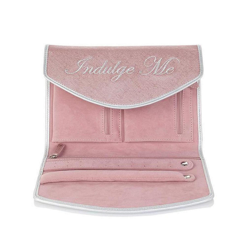 SNOB Essentials Disney Cinderella Artist Indulge Me Clutch Jewelry Bag Metallic Pink Handbag Purse Small Designer Womens SE154600 Image