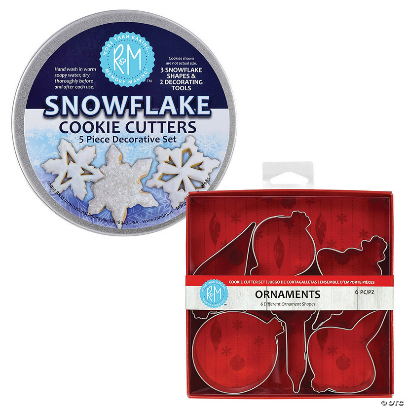 Snowflake and Ornament 11 Piece Cookie Cutter Set Image