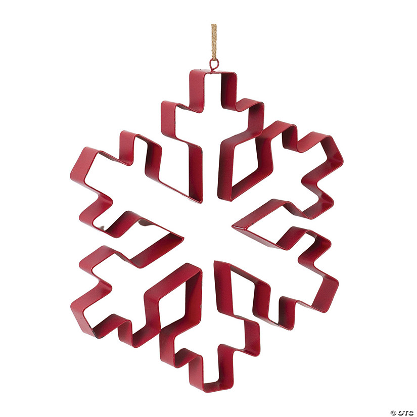 Snowflake Cookie Cutter Ornament (Set Of 4) 10.5"H Metal Image
