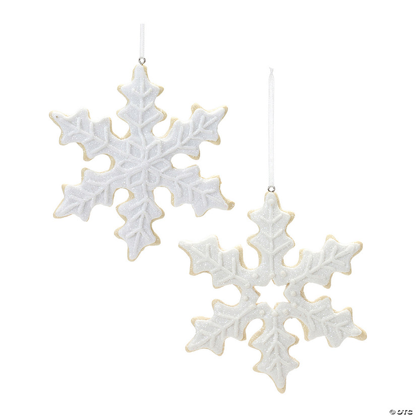 Snowflake Cookie Ornament (Set Of 12) 5.5"H Clay Dough Image