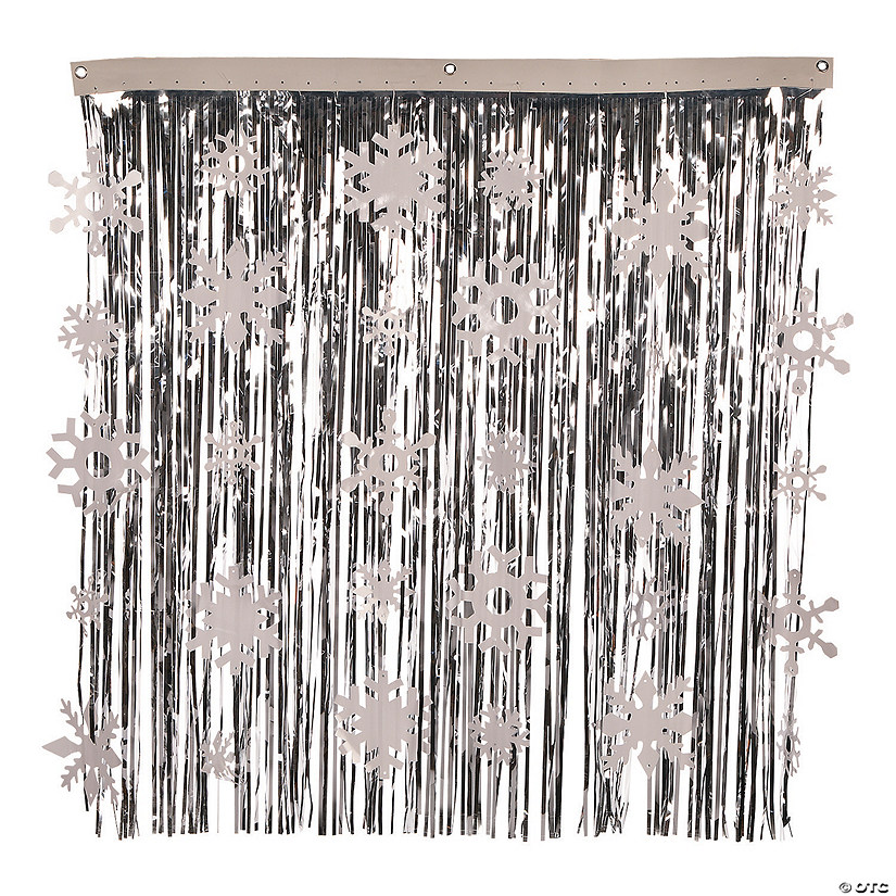 Snowflake Metallic Fringe Curtain Image