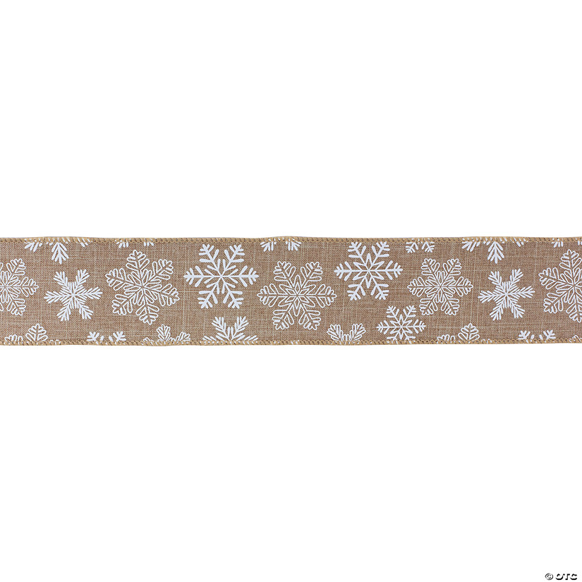 Snowflake Pattern 2.5" X 10 Yds. Ribbon (Set Of 2) Wired Polyester Image
