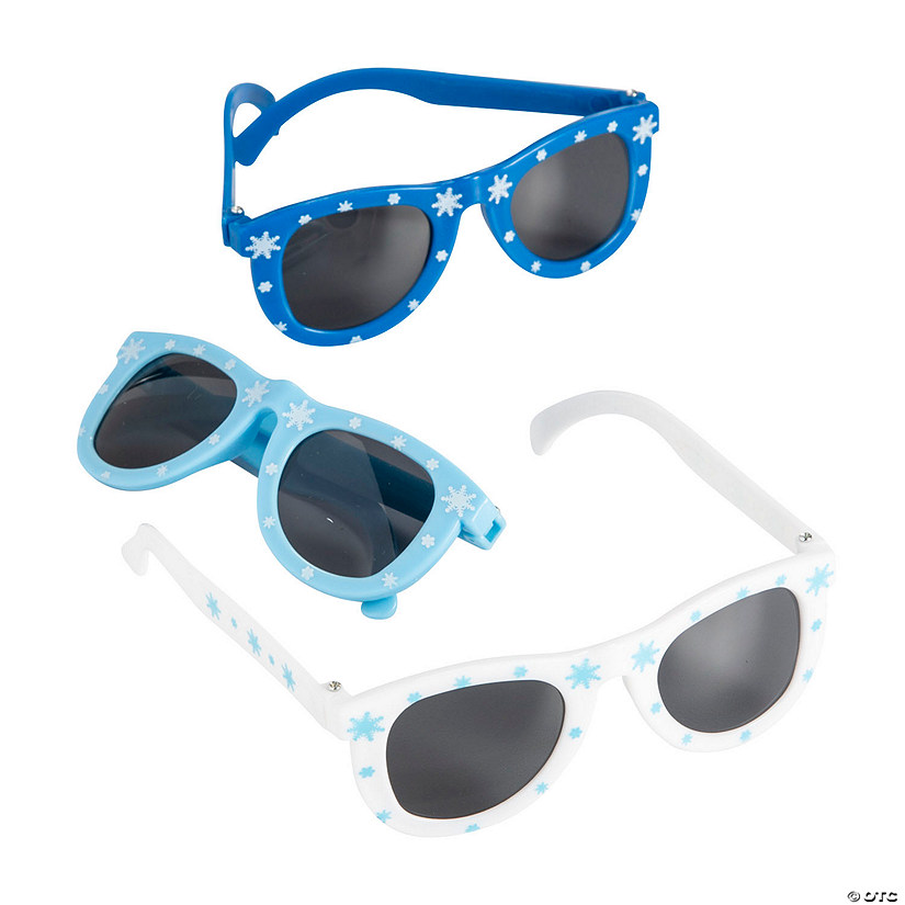 Snowflake Print Sunglasses - 12 Pc. Image