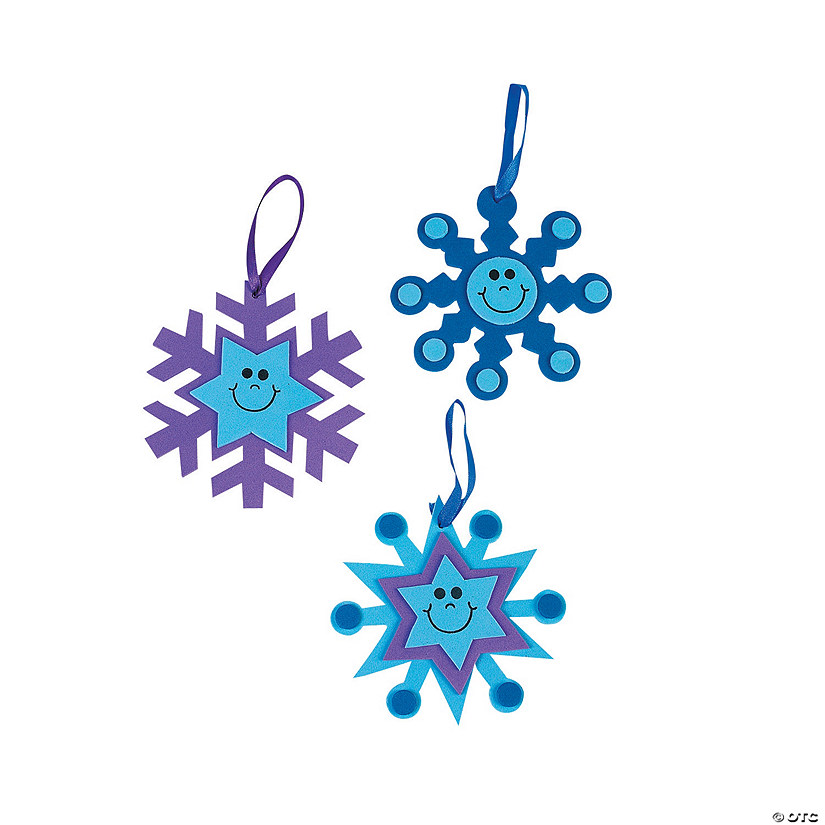 Snowflake-Shaped Christmas Ornaments Craft Kit - Discontinued