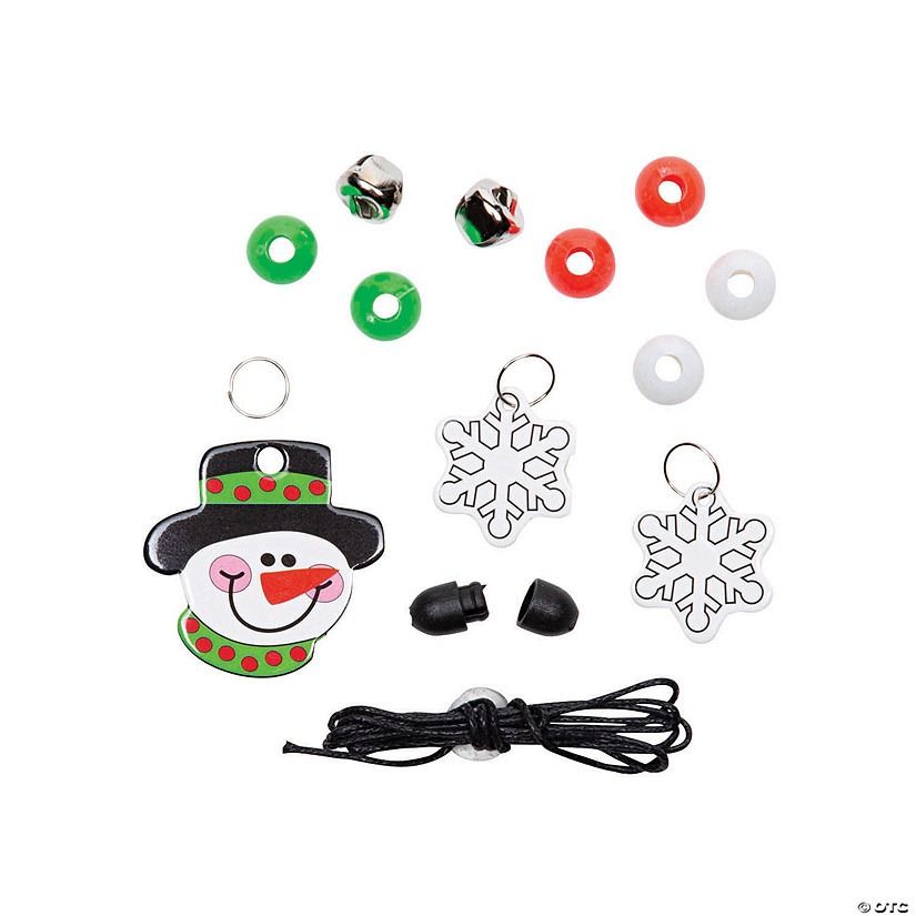 Snowman Charm Beaded Necklace Craft Kit - Makes 12 Image