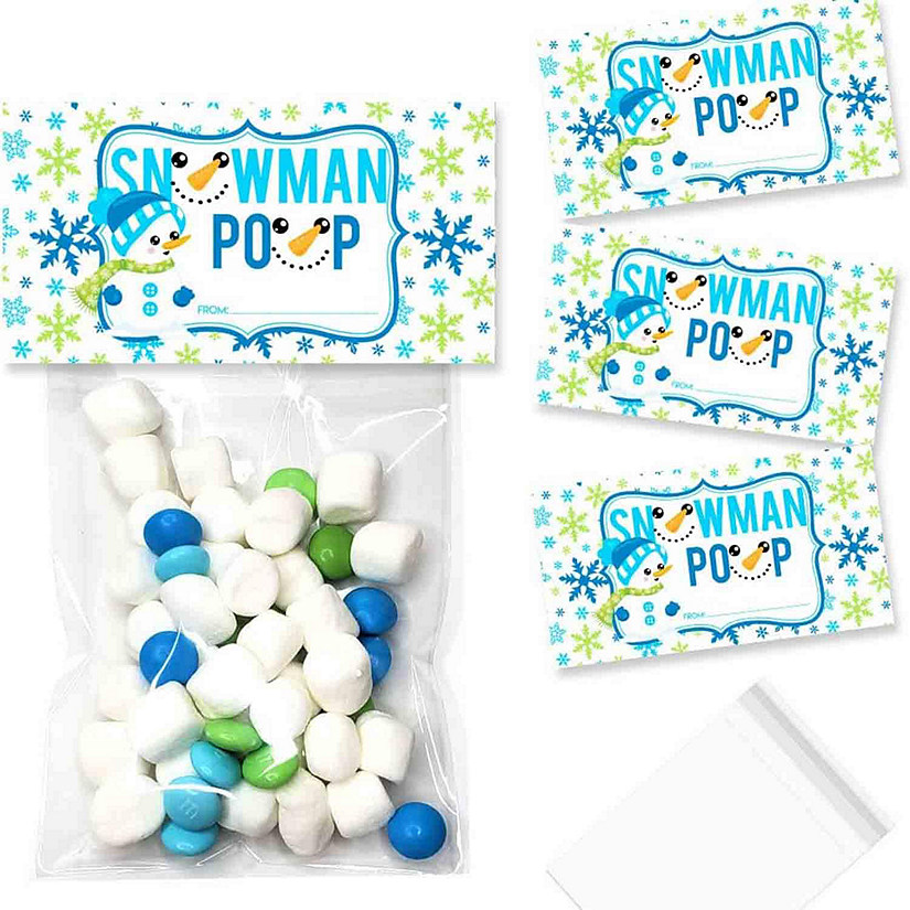 Snowman Poop Bag Toppers 40pc. by AmandaCreation Image