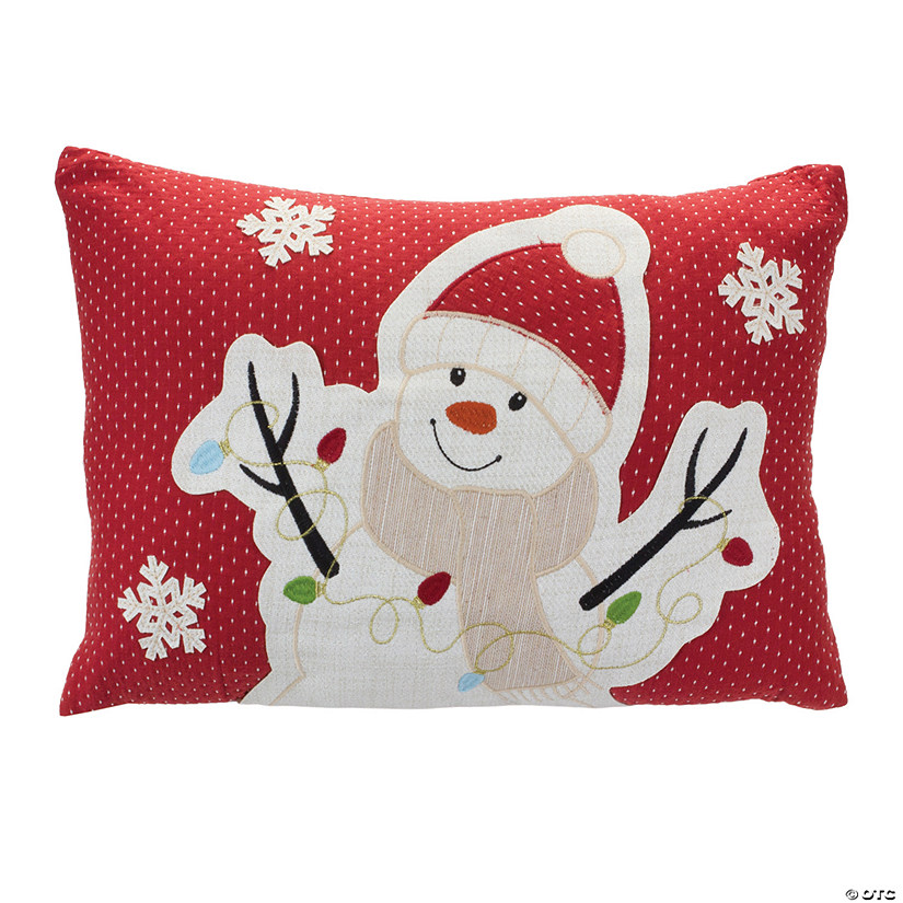 Snowman Throw Pillow 17"L X 12"H Polyester Image