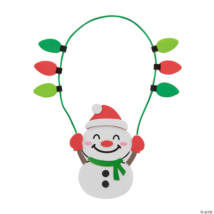 Snowman with Lights Christmas Ornament Craft Kit - Makes 12 Image