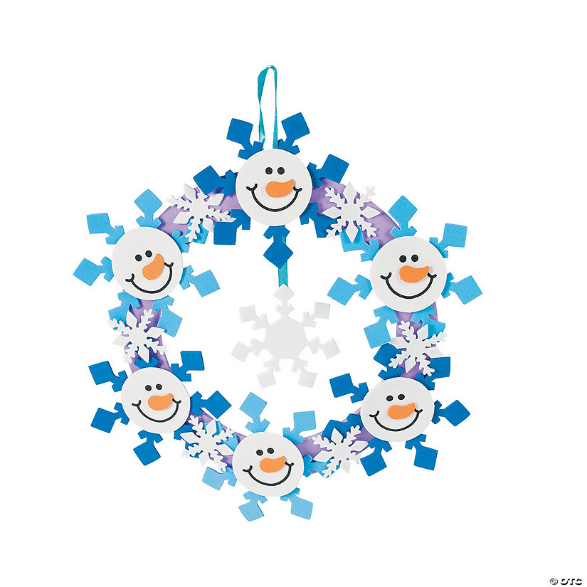 Snowmen Wreath Craft Kit- Makes 12 Image