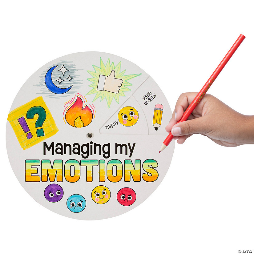 Social Emotion Learning Self-Management Wheel Craft Kit - Makes 12 Image