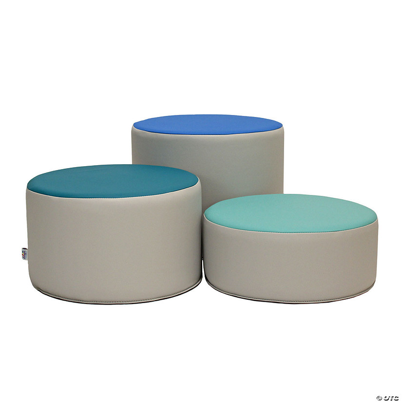 SoftScape 15" Round Ottomans, Contemporary 3-Piece Image