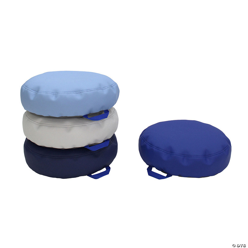 SoftScape Bean Cushions, 4-Piece - Navy/Powder Blue Image