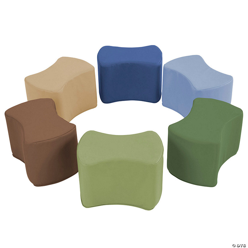 SoftScape Butterfly Seating Set 10" Height, 6-Piece - Earthtone Image