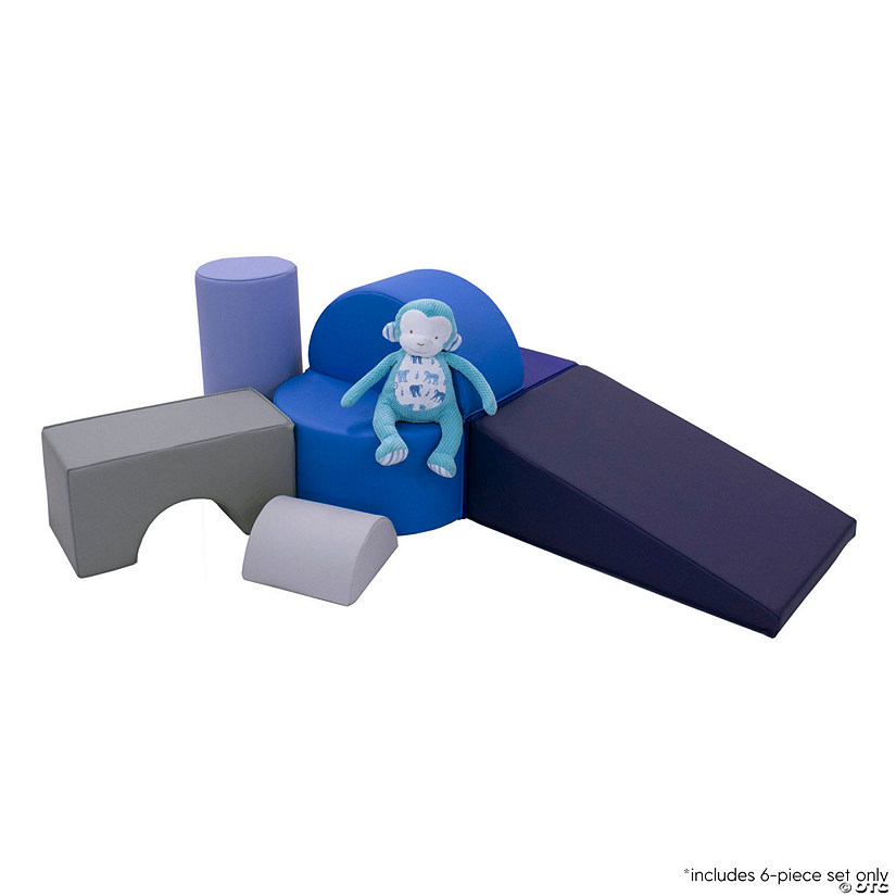 SoftScape Playtime and Climb, 6-Piece - Navy/Powder Blue Image