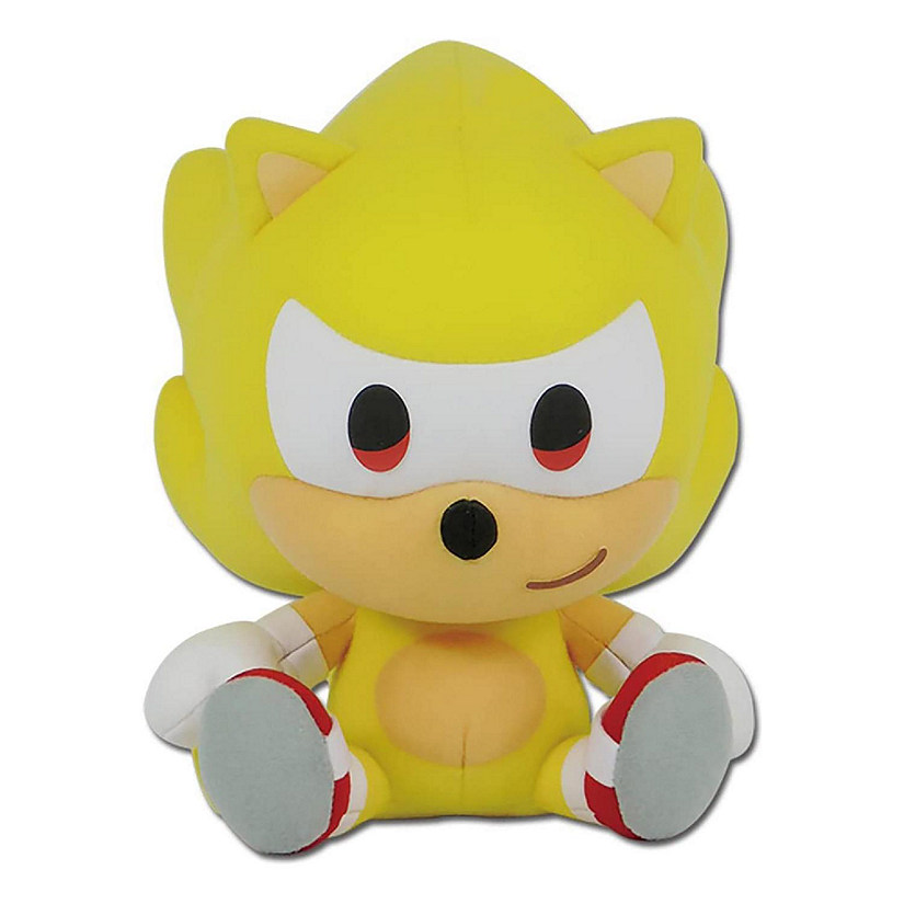 Sonic The Hedgehog 7 Inch Plush  Super Sonic Sitting Image