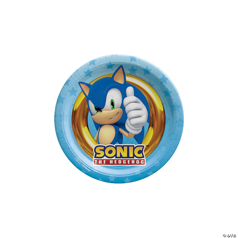 Sonic the Hedgehog&#8482; Gold Rings Dessert Paper Plates - 8 Ct. Image