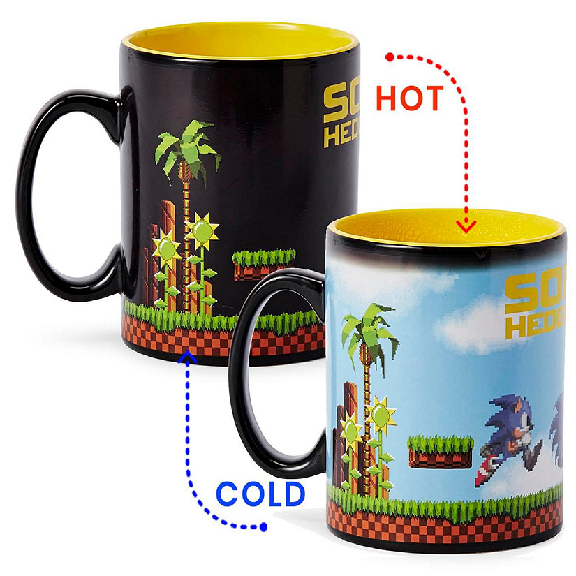 Sonic the Hedgehog Heat Changing 16-Bit Ceramic Coffee Mug  Holds 16 Ounces Image
