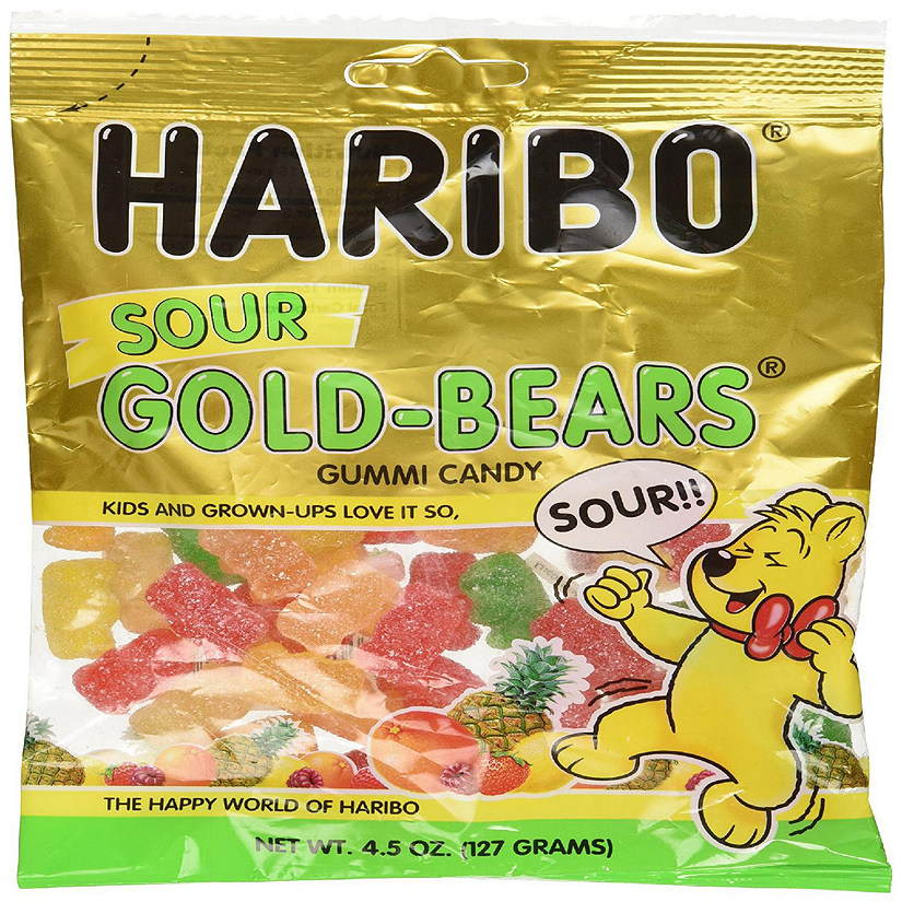Sour Gold Bears Gummies Bag, 4.5 oz (Case of 12) Image