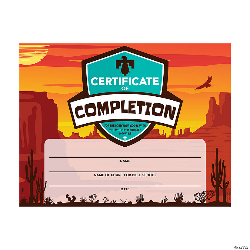 Southwest VBS Certificates of Completion - 25 Pc. Image