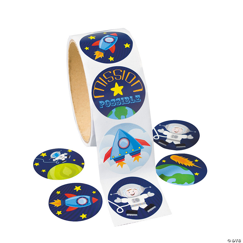 Space Sticker Roll - 100 Pc. Image
