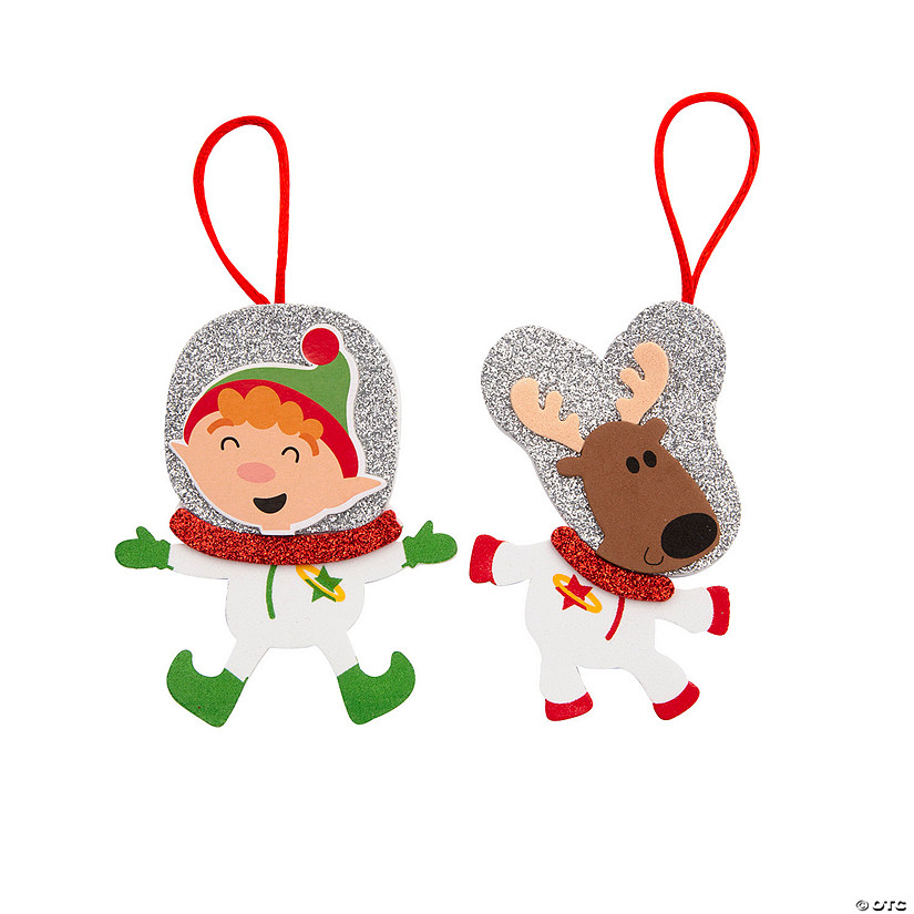 Spacesuit Elf & Reindeer Christmas Ornament Craft Kit - Makes 12 Image