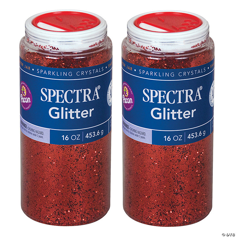 Spectra Glitter, Red, 1 lb. Per Jar, 2 Jars Image