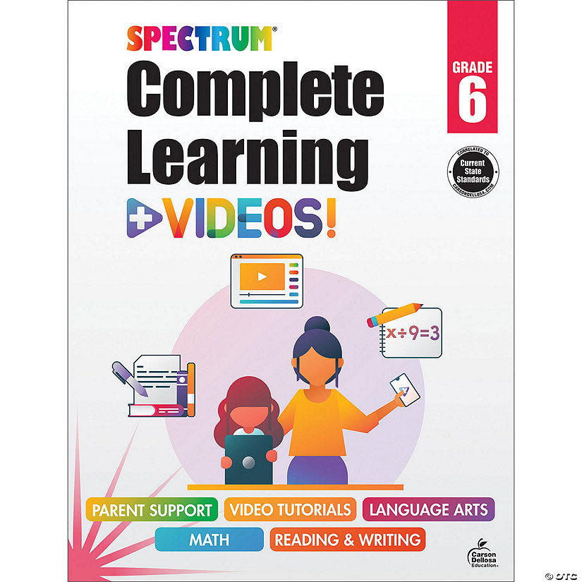 Spectrum Complete Learning + Videos Workbook, Grade 6 Image