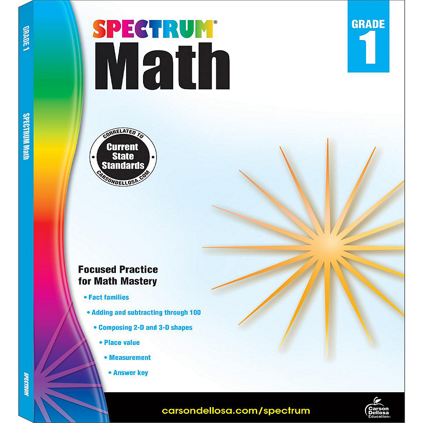 Spectrum Math Workbook, Grade 1 Image