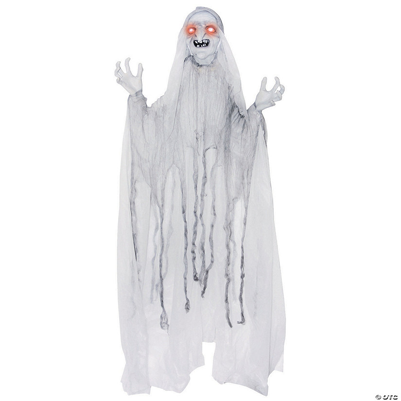 Spinning White Witch Halloween Decoration Image