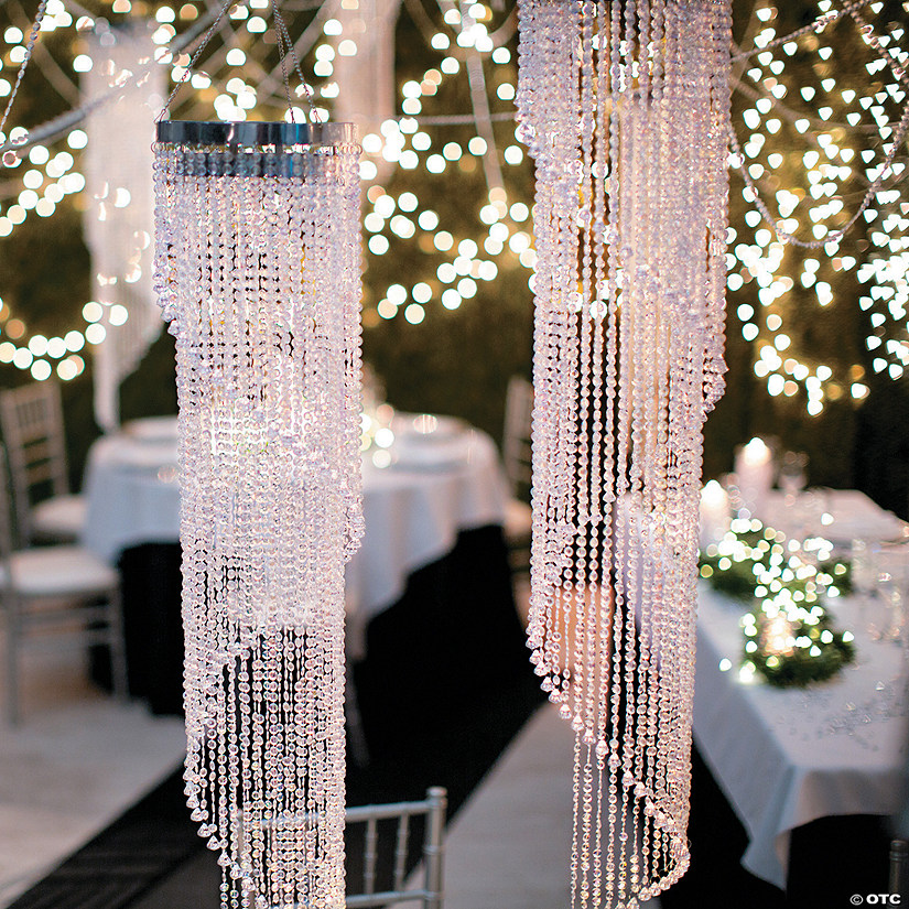 Spiral Crystal Chandeliers - 3 Pc. Image